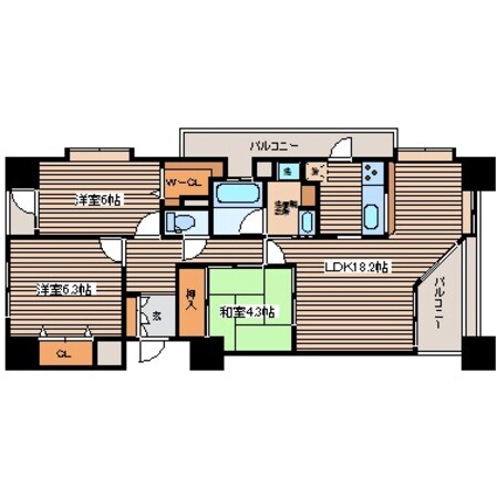 ラフィーヌ牛田本町の物件間取画像